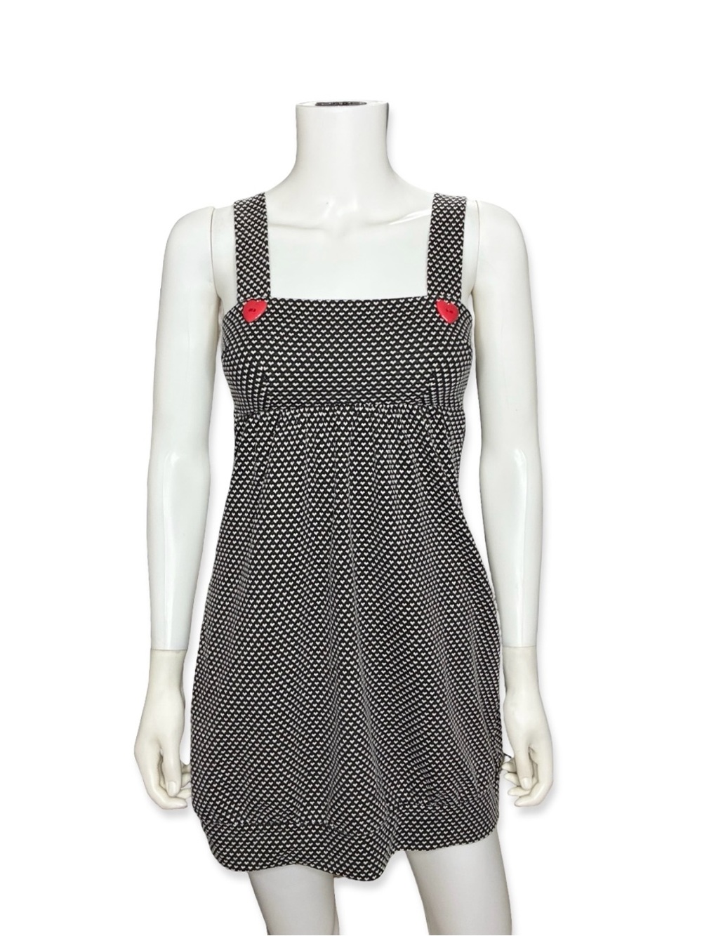 Forever 21 Vintage Y2K Heart Print Jumper Dress